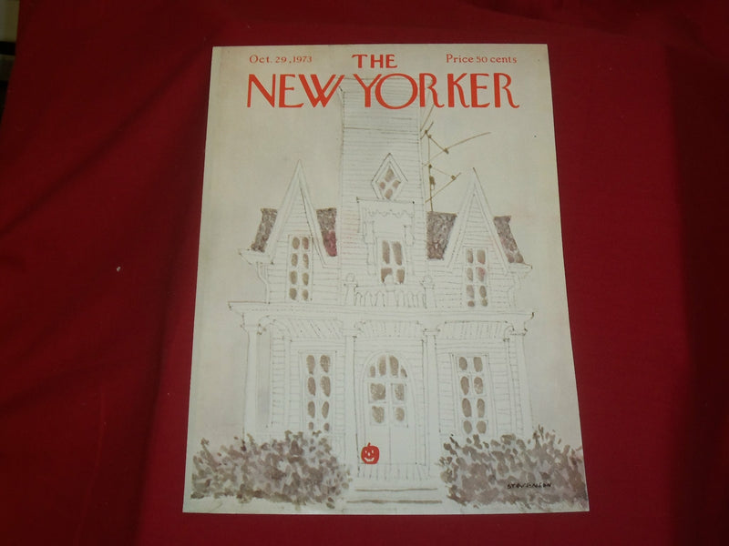 1973 OCTOBER 29 NEW YORKER MAGAZINE FRONT COVER ONLY - GREAT ART FOR FRAMING