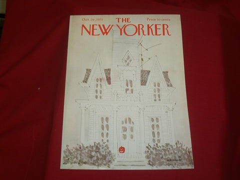 1973 OCTOBER 29 NEW YORKER MAGAZINE FRONT COVER ONLY - GREAT ART FOR FRAMING