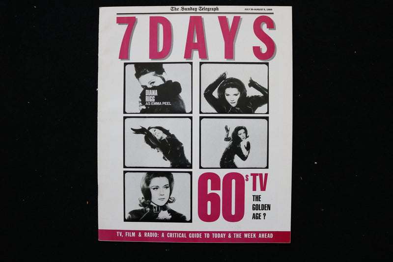 1989 JULY 30-AUGUST 5 7 DAYS MAGAZINE - DIANA RIGG COVER - E 24451