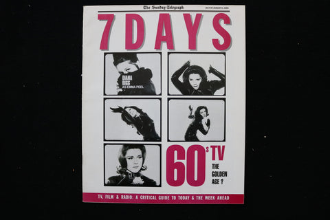 1989 JULY 30-AUGUST 5 7 DAYS MAGAZINE - DIANA RIGG COVER - E 24451