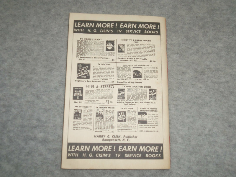 1959 TUBE REPLACEMENT GUIDE - H.G. CISIN - J 6340