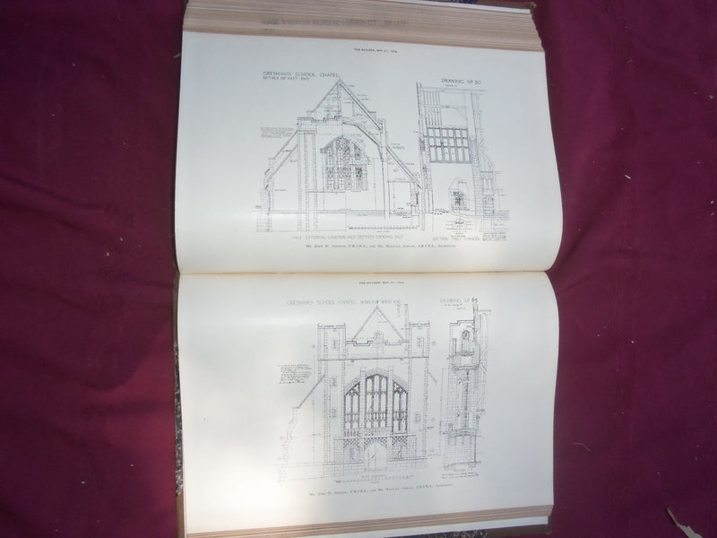 1918 JANUARY-JUNE THE BUILDER U. K. MAGAZINE BOUND VOLUME - FOLD OUTS- C 58