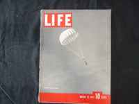 1937 MARCH 22 LIFE MAGAZINE - PARACHUTE TEST WITH DUMMY - L 18