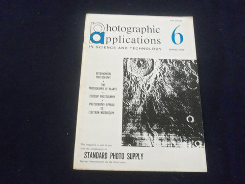1968 SPRING PHOTOGRAPHIC APPLICATIONS IN SCIENCE & TECHNOLOGY MAGAZINE -SP 4714N