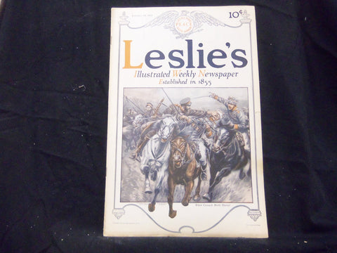 1914 NOVEMBER 19 LESLIE'S WEEKLY MAGAZINE - WHEN COSSACK MEETS HUSSAR - ST 1301