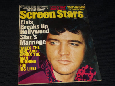 1973 JANUARY SCREEN STARS MAGAZINE - ELVIS FRONT COVER - E 3854