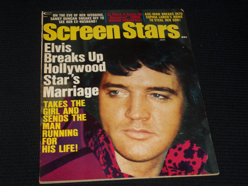 1973 JANUARY SCREEN STARS MAGAZINE - ELVIS FRONT COVER - E 3854