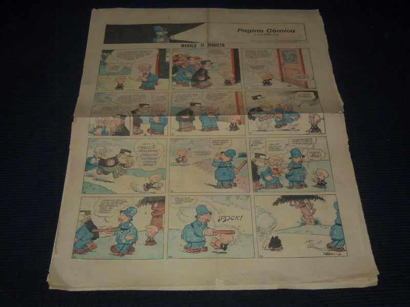 1922-1923 PAGINA COMICA DE LA PRENSA - MANOLO EL INQUIETO - LOT OF 4 - NP 5839A