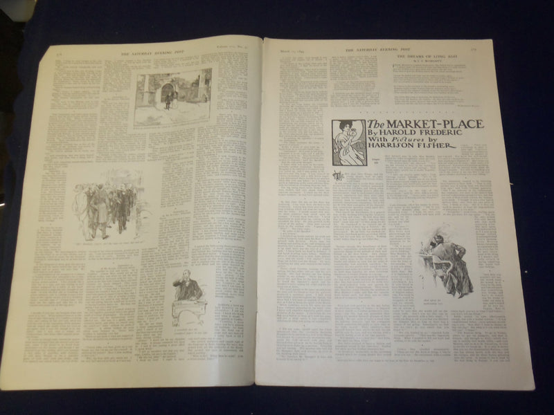 1899 MARCH 11 THE SATURDAY EVENING POST MAGAZINE - NICE ILLUSTRATIONS - B 6696