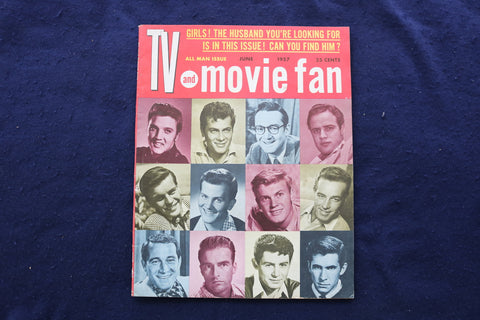 1957 JUNE TV AND MOVIE FAN MAGAZINE - ELVIS PRESLEY - BRANDO COVER - E 18759
