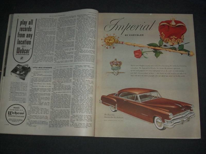 1952 FEB 16 THE SATURDAY EVENING POST MAGAZINE - NORMAN ROCKWELL COVER- SP 2479C