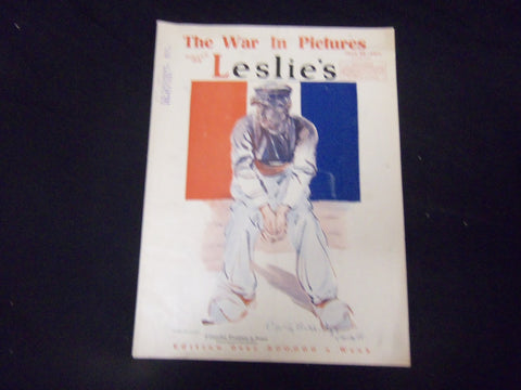 1918 AUGUST 24 LESLIE'S WEEKLY MAGAZINE - A CANADIAN WOODSMAN IN FRANCE- ST 2212