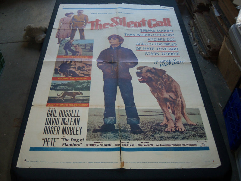1961 THE SILENT CALL MOVIE POSTER - GAIL RUSSELL - DAVID MCLEAN- MOBLEY - P 522