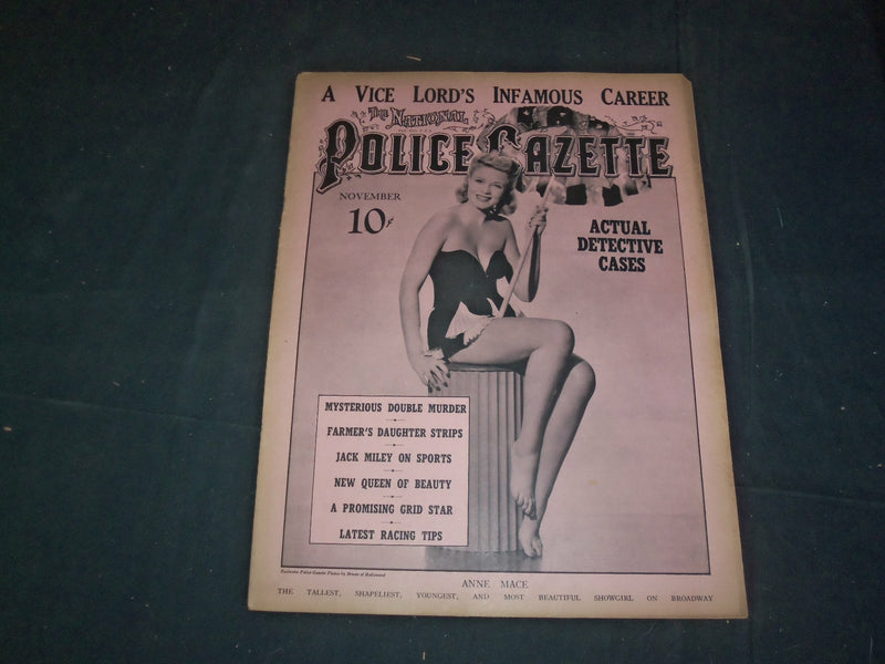 1941 NOVEMBER THE NATIONAL POLICE GAZETTE MAGAZINE - ANNE MACE - B 5889