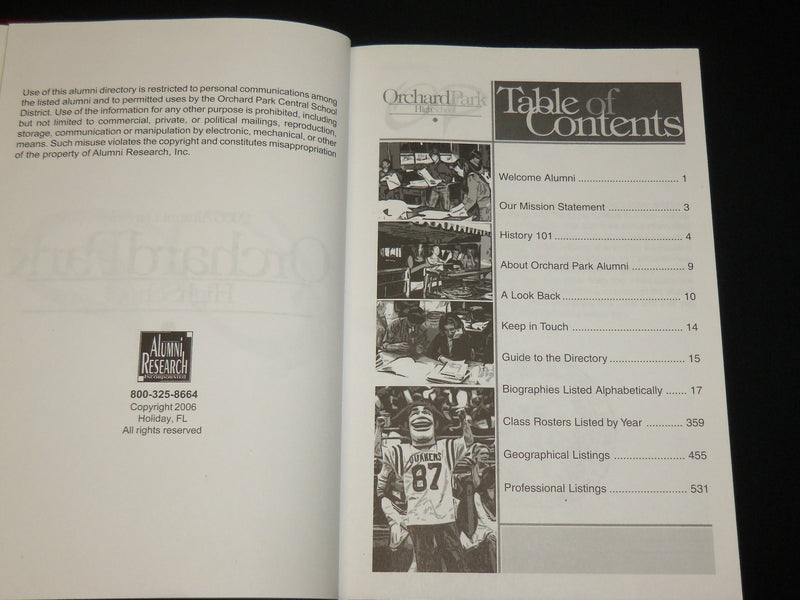2006 ORCHARD PARK HIGH SCHOOL DIRECTORY BOOK - NEW YORK - KD 6346