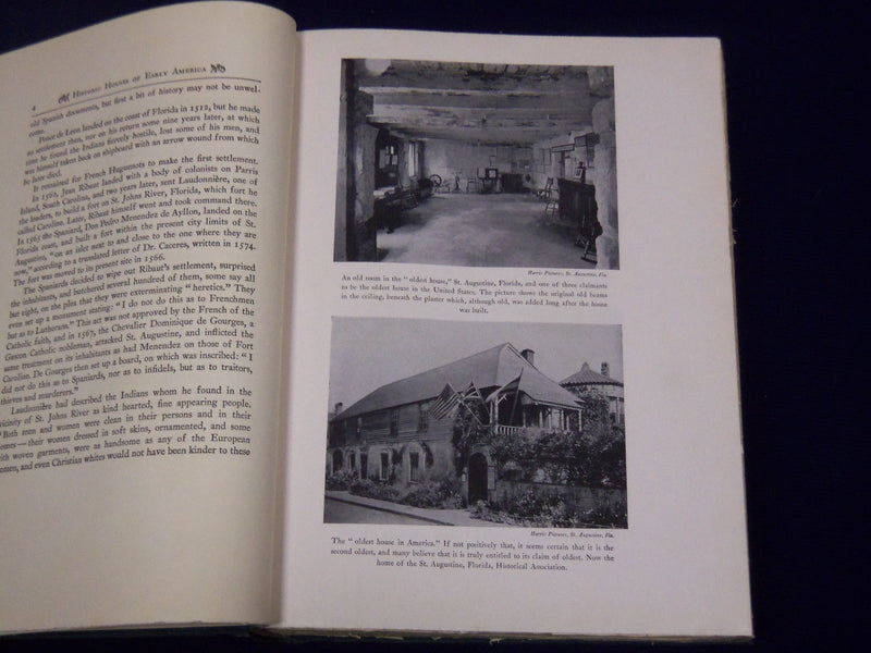 1936 HISTORIC HOUSE OF EARLY AMERICA BY ELISE LATHROP - ILLUSTRATIONS - KD 1270