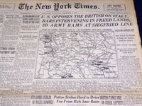 1944 DECEMBER 6 NEW YORK TIMES - 3D ARMY RAMS SIEGFRIED LINE - NT 2368