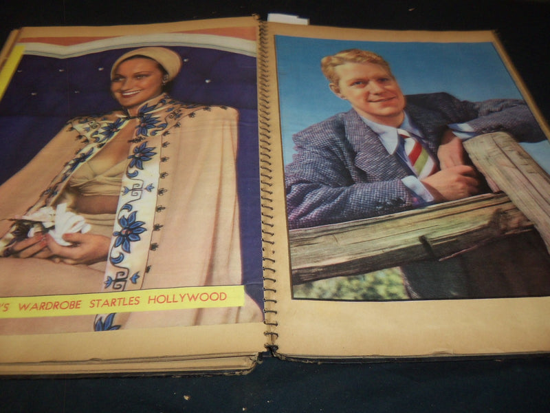 1930'S-1940'S HOLLYWOOD MOVIE STARS SCRAPBOOK - GABLE - COOPER - 33A