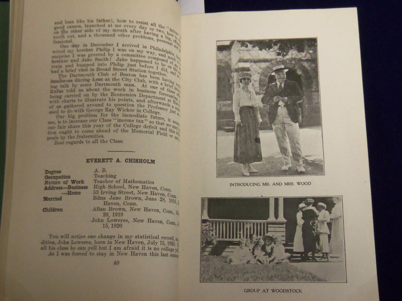 1919-1920 DARTMOUTH REPORTS OF CLASS OF 1905 LOT OF 2 ISSUES - K 508