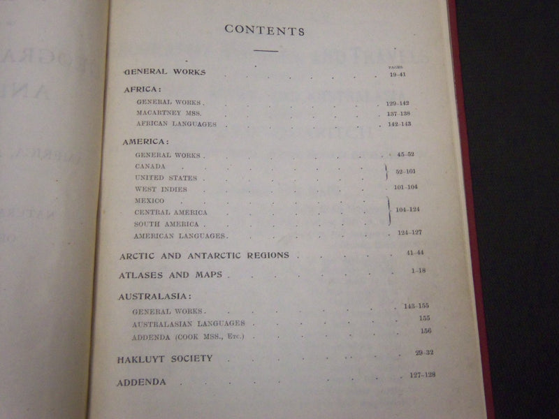 1915 A CATALOGUE OF GEOGRAPHY VOYAGES & TRAVELS QUARITCH BOUND - KD 2091