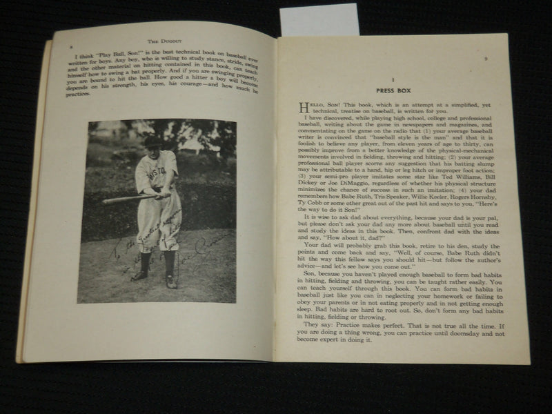 1940'S PLAY BALL SON! SOFTCOVER BOOK BY BERT V. DUNNE - NICE PHOTOS - J 6920