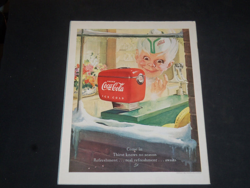 1949 FEBRUARY 19 COLLIER'S MAGAZINE - COCA-COLA AD ON BACK COVER - SP 8326