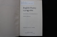 1965 ENGLISH POETRY 1550-1660 HARDCOVER BOOK BY FRED INGLIS - KD 9788