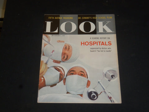 1959 FEBRUARY 3 LOOK MAGAZINE - SEARING REPORT ON HOSPITALS COVER - SP 8067