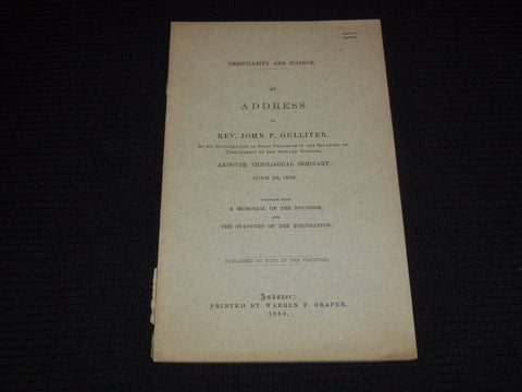 1880 REV. JOHN P. GUILLIVER ADDRESS BOOK - CHRISTIANITY AND SCIENCE - J 7532
