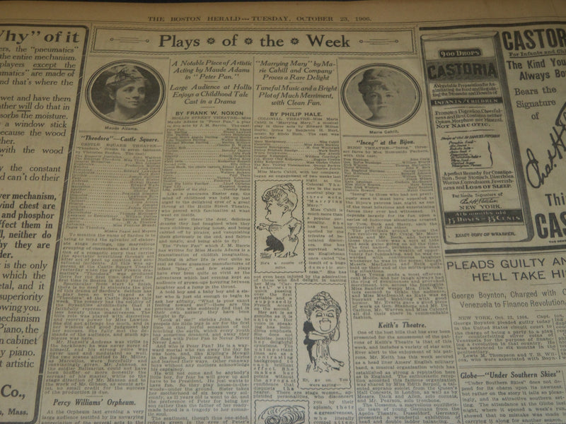 1906 OCT 23 THE BOSTON HERALD - L'ORIENT BEATS CENTAUR IN BALLOON RACE - BH 94