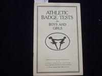 1920'S ATHLETIC BADGE TESTS FOR BOYS AND GIRLS SOFTCOVER BOOK - J 9616