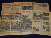 1966-1970 SPOKE WHEELS CAR NEWSPAPER LOT 45 ISSUES - TEXAS - PHOTOS - NP 1811