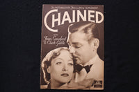 1934 CHAINED MAGAZINE - CLARK GABLE & JOAN CRAWFORD COVER - E 26091
