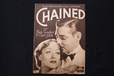1934 CHAINED MAGAZINE - CLARK GABLE & JOAN CRAWFORD COVER - E 26091