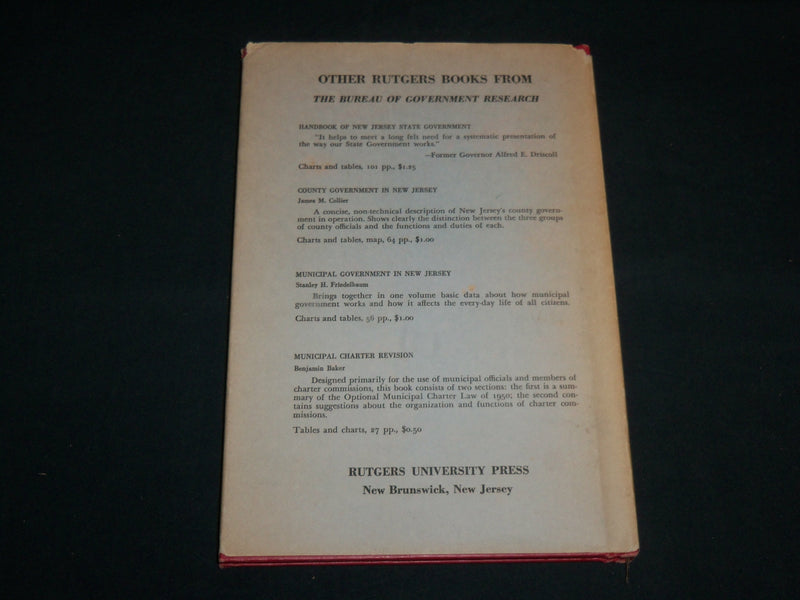 1958 THE POPULATION OF NEW JERSEY HARDCOVER BOOK BY JOHN E. BRUSH - KD 7092