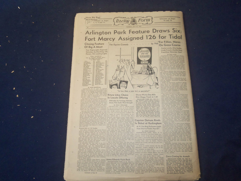 1969 JULY 22 THE DAILY RACING FORM -GREAT COHOES JUSTIFIES 1-2 BACKING -NP 2534C