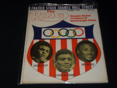 1968 OCTOBER THE RING MAGAZINE - CLAY PATTERSON FRAZIER FRONT COVER - E 3945