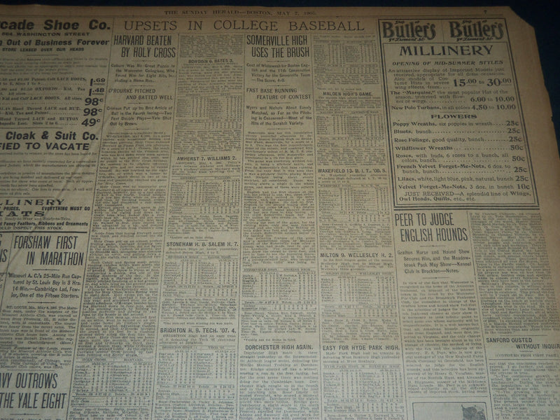 1905 MAY 7 THE BOSTON HERALD - SANFORD OUSTED WITHOUT INQUIRY - BH 156