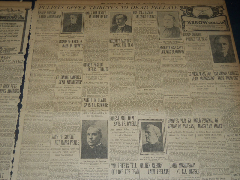 1907 SEPT 2 THE BOSTON HERALD - TEMPLE ADATH ISRAEL SYNAGOGUE DEDICATED - BH 232