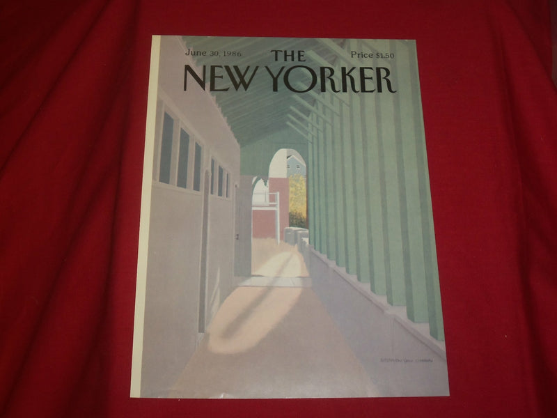 1986 JUNE 30 NEW YORKER MAGAZINE FRONT COVER ONLY - GREAT ART FOR FRAMING