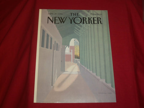 1986 JUNE 30 NEW YORKER MAGAZINE FRONT COVER ONLY - GREAT ART FOR FRAMING