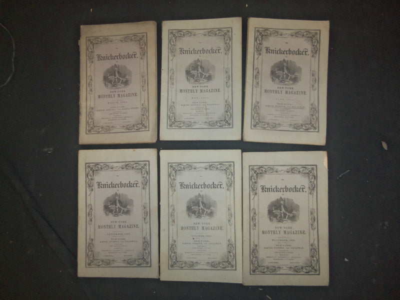 1854 KNICKERBOCKER MONTHLY MAGAZINE - LOT OF 6 ISSUES - WR 1211
