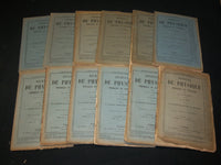 1911-1917 JOURNAL DE PHYSIQUE THEORIQUE ET APPLIQUEE MAGAZINE LOT OF 43 - WR 833