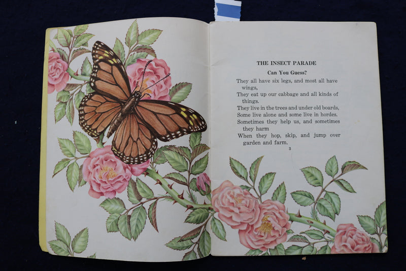 1950'S BIRDS & INSECT PARADE SOFTCOVER BOOKS BY BERTHA PARKER - LOT OF 2- K 1376