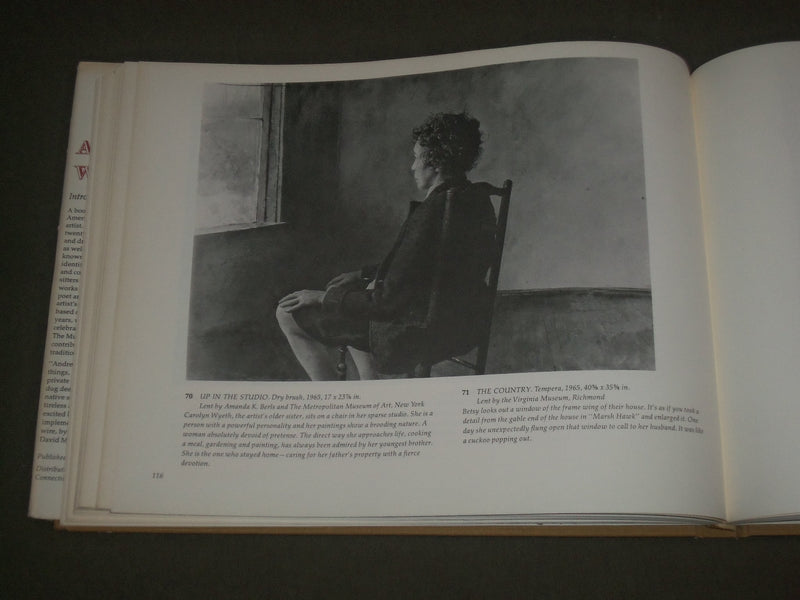 1970 ANDREW WYETH WITH INTRO BY DAVID MCCORD HARDCOVER BOOK - I 1335