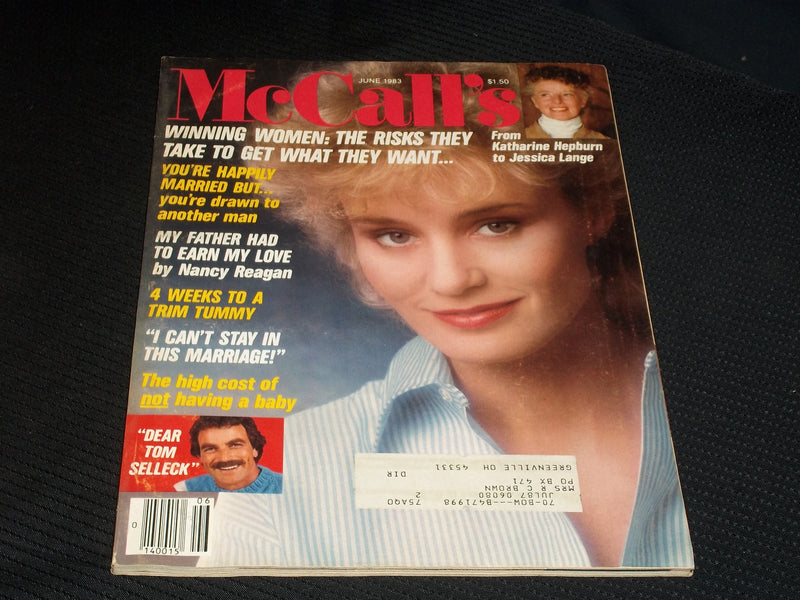 1983 JUNE MCCALL'S MAGAZINE - JESSICA LANGE FRONT COVER - E 588