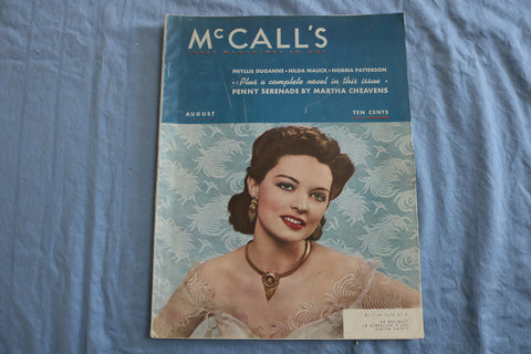 1940 AUGUST MCCALL'S MAGAZINE - PENNY SERENADE BY MARTHA CHEAVENS - SP 4786A