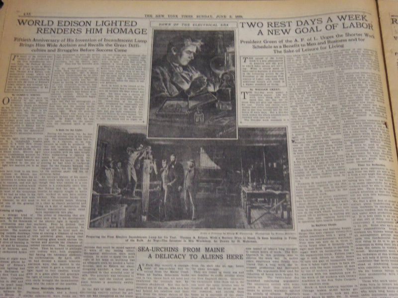 1929 JUNE 2 NY TIMES SECTION - NEW YORK OF 1965 - A COLOSSAR CITY - NT 7082