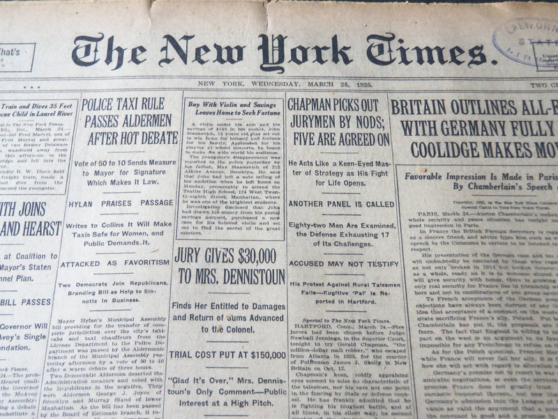 1925 MARCH 25 NEW YORK TIMES - SINCLAIR GRANT VOID, SOVIET COURT HOLDS - NT 7184