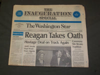 1981 JANUARY 20 THE WASHINGTON STAR NEWSPAPER - REAGAN TAKES OATH - NP 3199